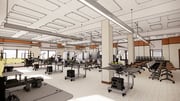 STEAM high school is anticipated to make $75 million of renovations to the former Central High School in Syracuse, NY. This image shows what the proposed STEAM school robotic and automation room will look like (rendering by LaBella).