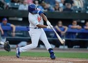 Syracuse Mets outfielder Brandon McIlwain (3) against the Rochester Red Wings at NBT Bank Stadium, Syracuse, N.Y., Tuesday, Sept. 5, 2023
Scott Schild | sschild@syracuse.com 

