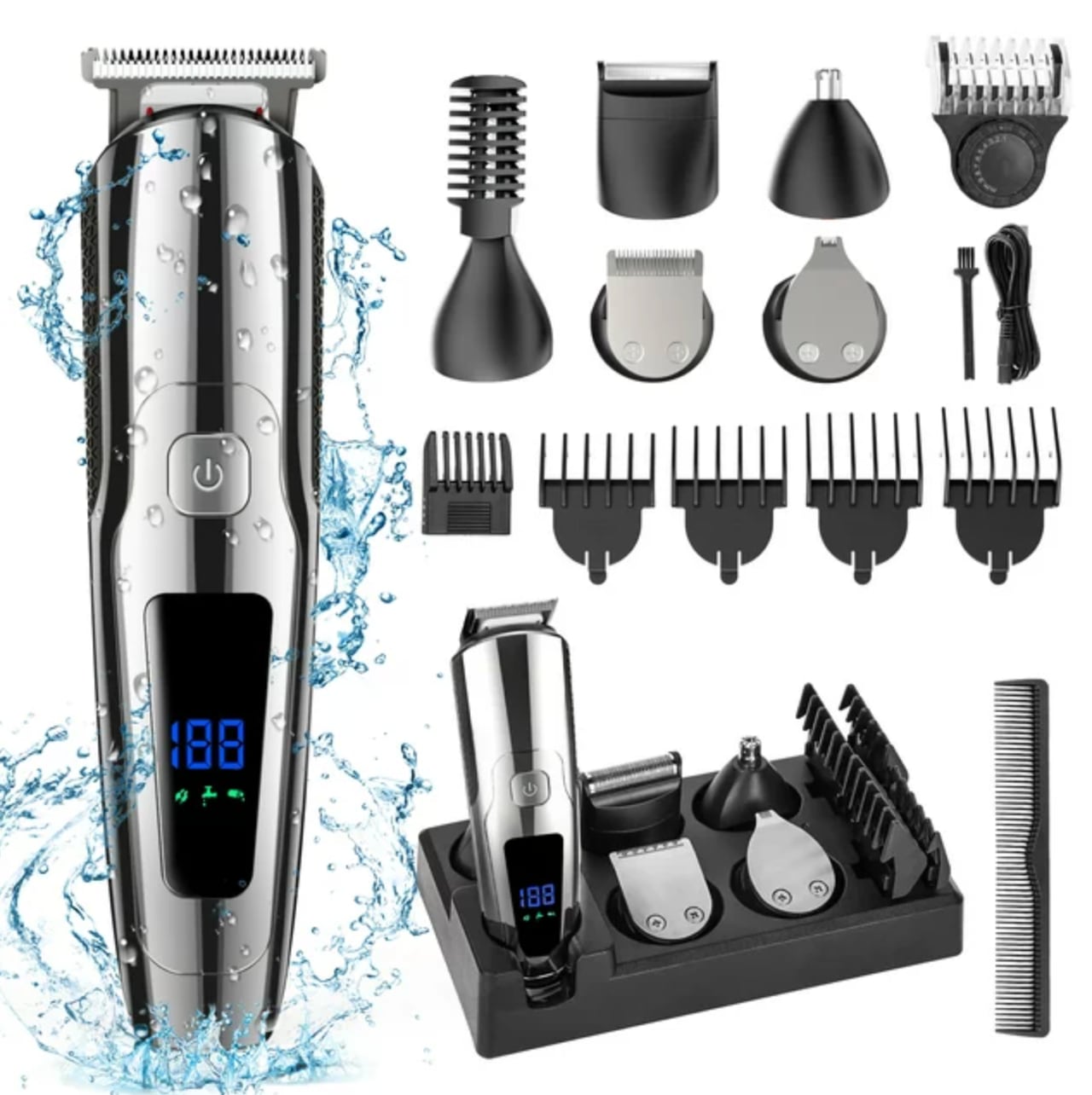 Hair Clipper, 14 in 1 Electric Beard Trimmer for Men