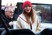 Taylor Swift arrives at Highmark Stadium to watch an NFL AFC division playoff football game between the Buffalo Bills and the Kansas City Chiefs on Jan. 21 in Orchard Park, N.Y. Swift is dating Chiefs tight end Travis Kelce. (AP Photo/Jeffrey T. Barnes)