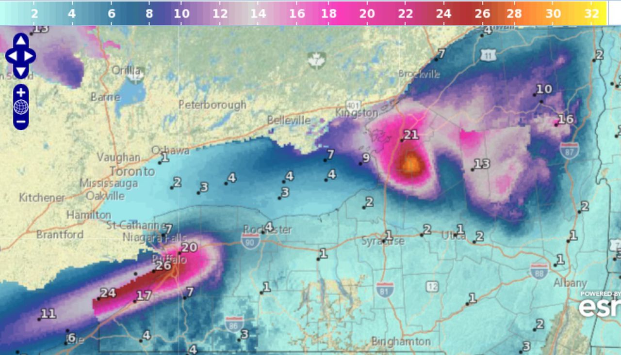 Heavy lake effect snow in Western New York, Tug Hill