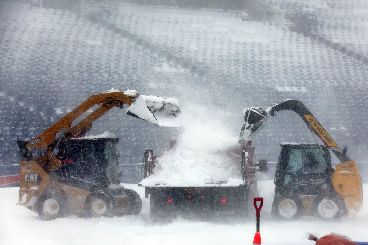 Buffalo Bills pay fans to shovel snow at Highmark Stadium