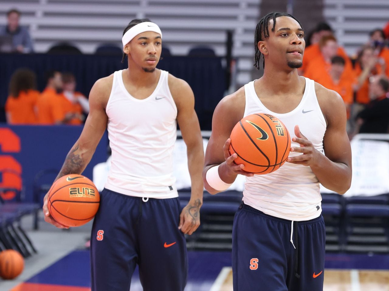 The Syracuse men’s basketball team takes on St. Rose in an exhibition game at the JMA Wireless Dome in Syracuse N.Y., Nov. 1, 2023.
Dennis Nett | dnett@syracuse.com