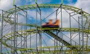 A rollercoaster car zips along the track on the last day of the New York State Fair Labor Day, September 4, 2023. N. Scott Trimble | strimble@syracuse.com