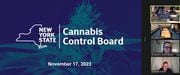 The New York Cannabis Control Board holds a meeting Nov. 17, 2023.