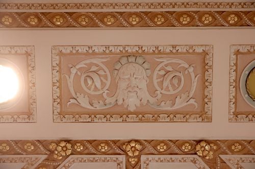 Sculpted details in Palladian Hall, the event space within The Treasury, a space formerly known as the Onondaga County Savings Bank at 101 S. Salina St., Syracuse. (Katrina Tulloch)