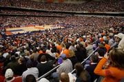 An overall look of the 32,116 fans that attended the Syracuse-Notre Dame on Feb. 15, 2003 at the Carrier Dome.