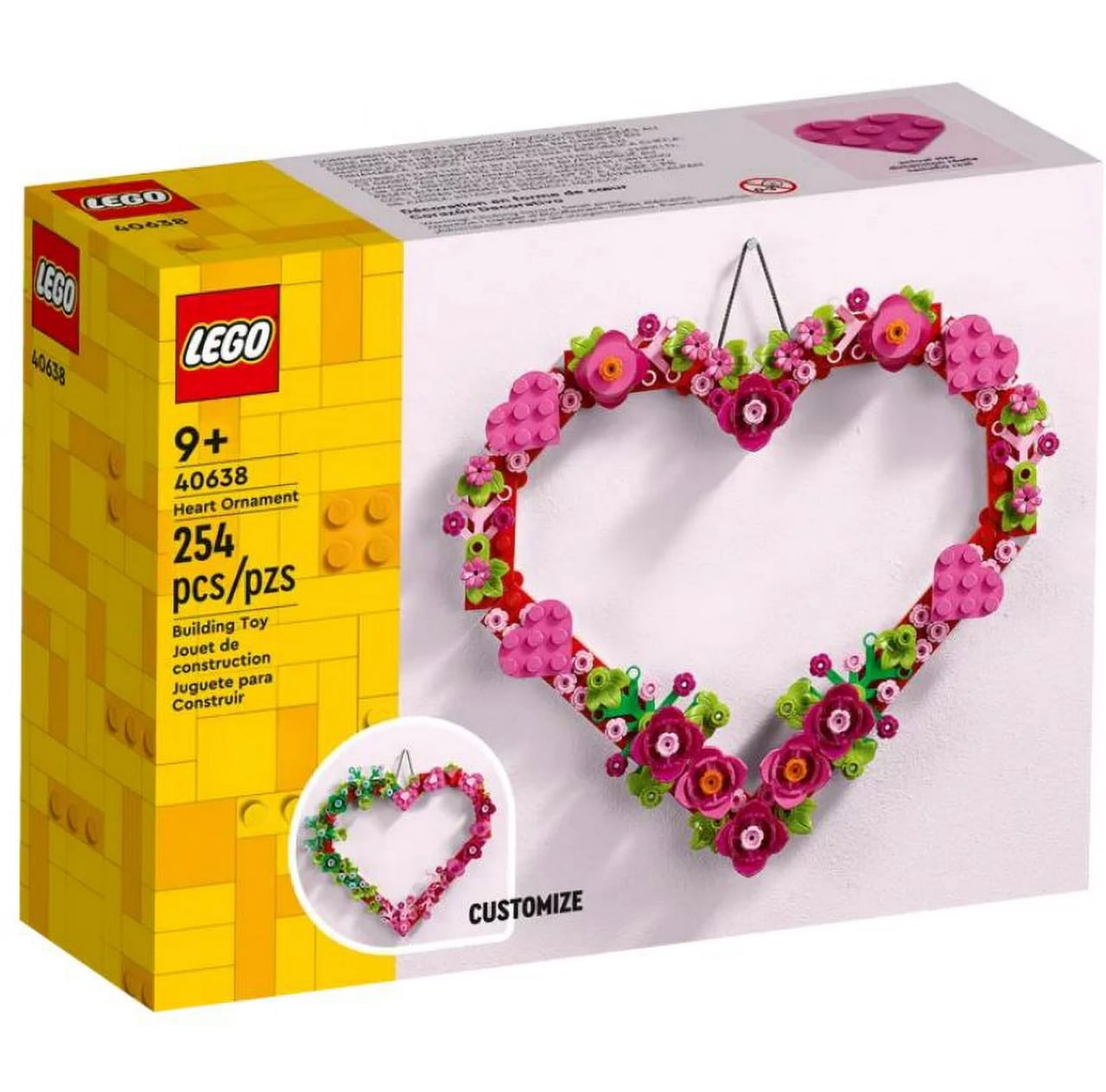 LEGO Heart Ornament Building Toy Kit