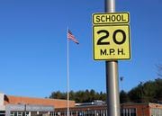 A school speed zone sign outside of Nottingham High School (Melissa Newcomb|mnewcomb@syracuse.com).