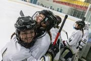 Skaneateles and Ithaca play a dedication hockey game to benefit Morgan’s Message on Thursday, December 7, 2023, at Skaneateles Community Center, Skaneateles, NY.  Skaneateles won 3-2. Marilu Lopez Fretts | Contributing Photographer